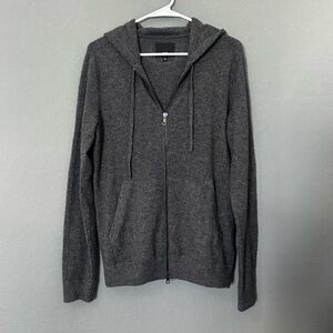 Vince Charcoal Zip-Up Men's Sweater